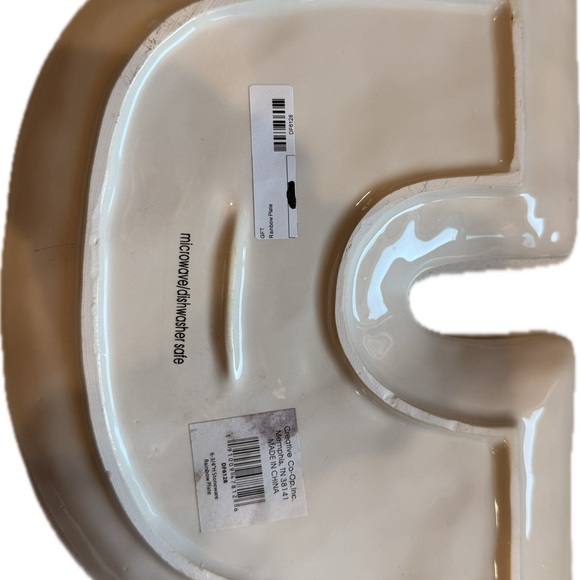 Creative CO-OP Hand-Painted Debossed Stonewear Rainbow Plate 10 x 1 x 7 - Picture 2 of 3